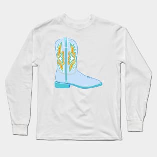 Cowgirl Boots (light blue) Long Sleeve T-Shirt